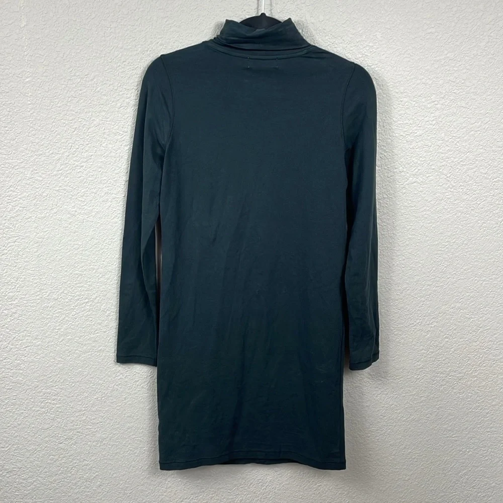 New Nation LTD Astrid Turtleneck Dress in Jet Black Sweater Dress Stretchy Sz S